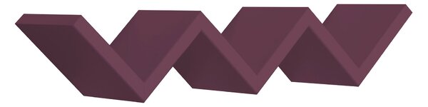 Mensola da Parete Libreria Zigzag 56x15,5 cm in Fibra di Legno Saetta Viola Melanzana