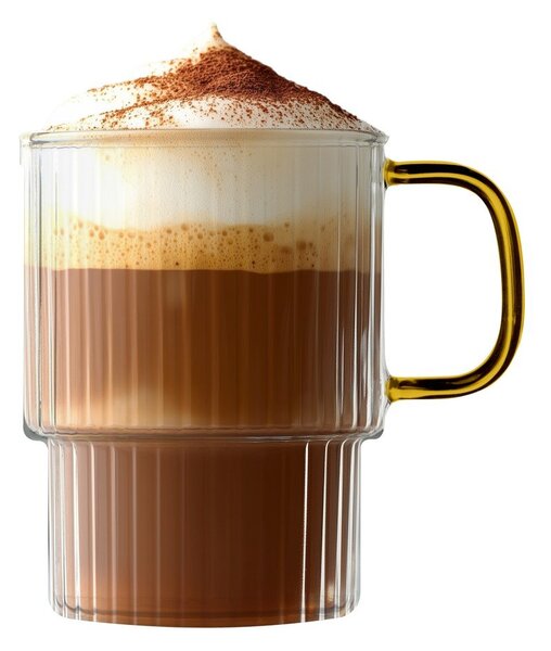 Tazze in set per cappuccino gialle in vetro 2 pz 350 ml Livio – Vialli Design