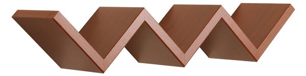 Mensola da Parete Libreria Zigzag 56x15,5 cm in Fibra di Legno Saetta Ciliegio