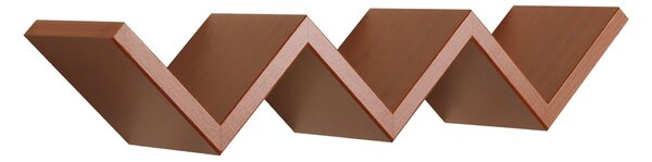 Mensola da Parete Libreria Zigzag 56x15,5 cm in Fibra di Legno Saetta Ciliegio