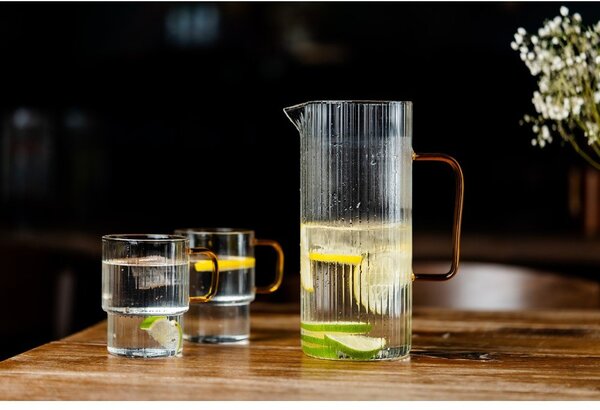 Tazze in set per cappuccino gialle in vetro 2 pz 350 ml Livio – Vialli Design