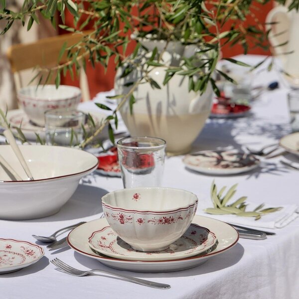 Piatto da dolce rosso/bianco in gres ø 21 cm Vila – Costa Nova