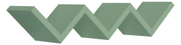Mensola da Parete Libreria Zigzag 56x15,5 cm in Fibra di Legno Saetta Verde Acqua Marina