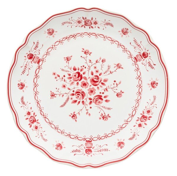 Piatto da dolce rosso/bianco in gres ø 21 cm Vila – Costa Nova