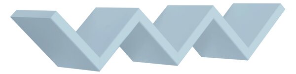 Mensola da Parete Libreria Zigzag 56x15,5 cm in Fibra di Legno Saetta Blu Baltico