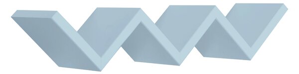 Mensola da Parete Libreria Zigzag 56x15,5 cm in Fibra di Legno Saetta Blu Baltico