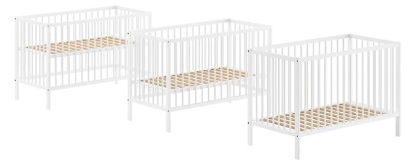 Lettino in legno di pino bianco 60x120 cm DINO - Vipack