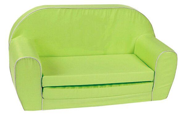 Divano Sofà per Bambini 80x31x50 cm in Tessuto Cotone Verde