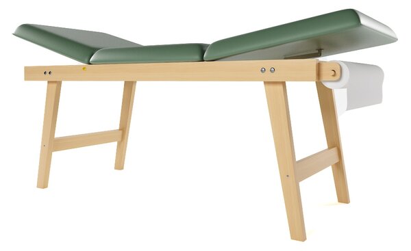 Lettino da Massaggio Visita Fisioterapia Fisso 3 Sezioni 190x70x75 cm 200 Kg Giano Verde