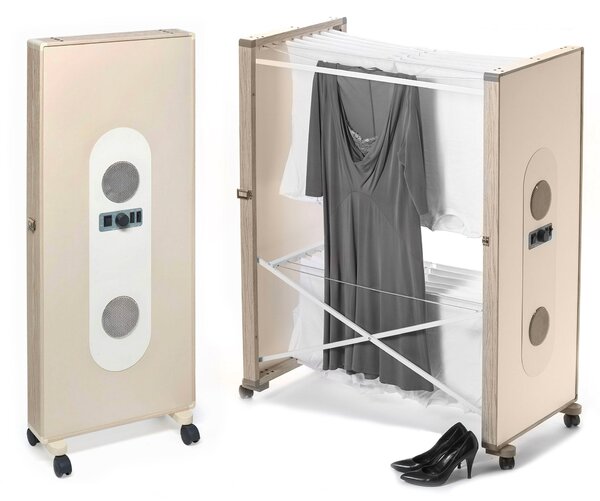 Stendibiancheria Elettrico Asciugabiancheria 40W con Ionizzatore e Inverter Alfie 690 Special Marrone Ribeira e Crema