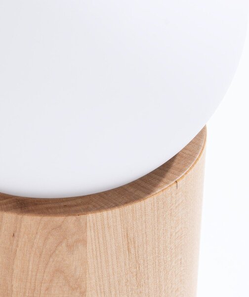 Lampada da tavolo bianca/di colore naturale con paralume in vetro (altezza totale 21 cm) Surtur – Sollux