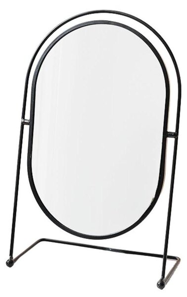 Specchio da tavolo UNIQ Oval Lux - Elegante specchio da toeletta nero