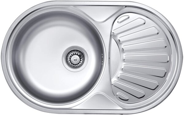 1-bowl steel sink with drainer