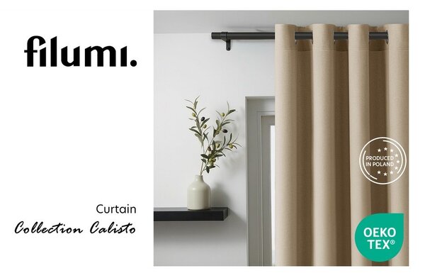 Tenda parzialmente oscurante beige 200x250 cm Calisto – Filumi