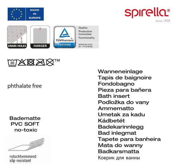 Tappetino antiscivolo per la vasca 40x70 cm Ruby – Spirella