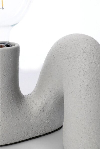 Lampada da tavolo grigia in ceramica con paralume in vetro (altezza totale 12,5 cm) Jael – Yes Everyday