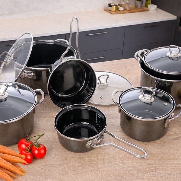 Casseruola in smalto 800 ml Metalic – Orion