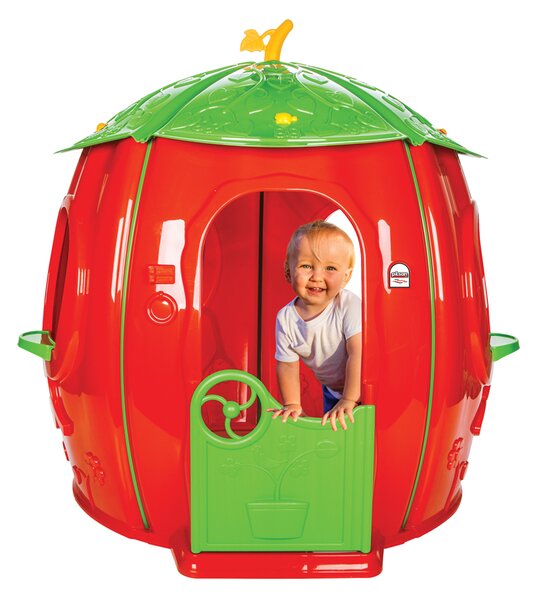 Casetta Gioco per Bambini 141x141x142 cm Fragola in Plastica