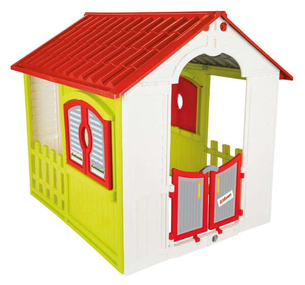 Casetta Gioco per Bambini 110x92x109 cm Cottage Pieghevole in Plastica