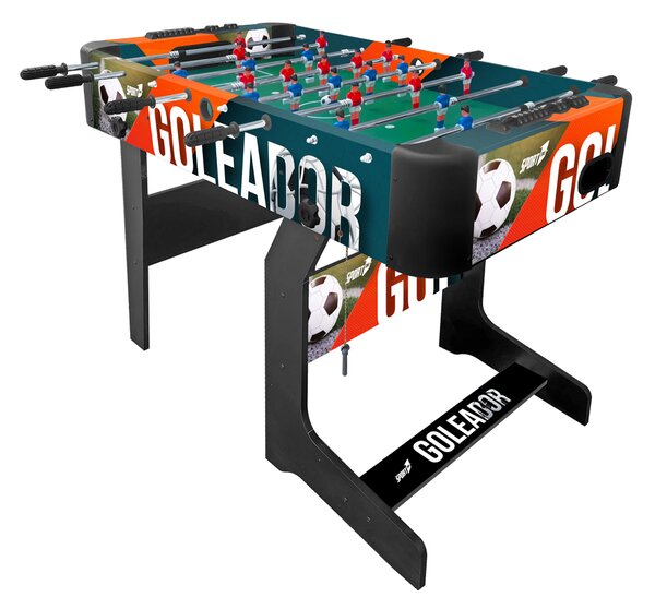 Calciobalilla Pieghevole con Aste Telescopiche 122x61x80 cm in Mdf
