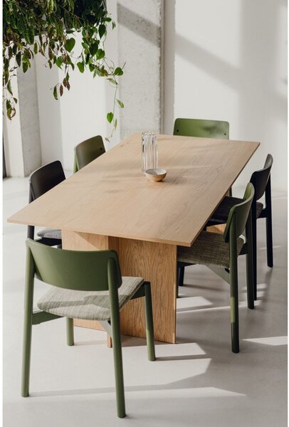 Sedia da pranzo verde impilabile Wem – noo.ma