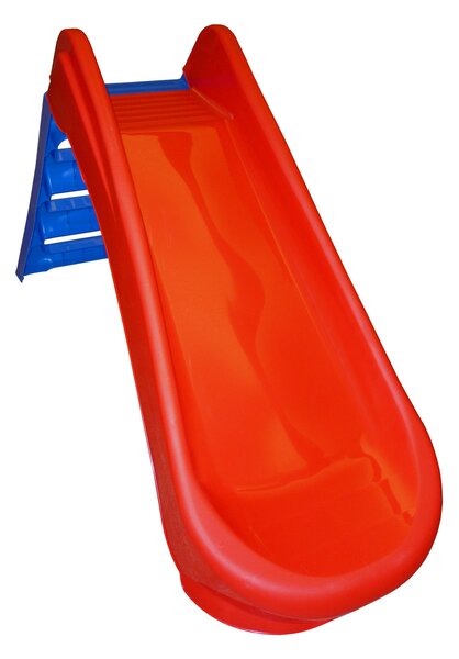 Scivolo per Bambini 130x47x72 cm Pieghevole in Plastica Rosso e Blu