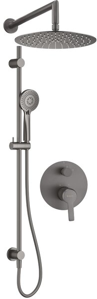 Set doccia da incasso Deante ARNIKA – Titanium – Doccia a pioggia e doccetta – Esclusivo sistema doccia di design