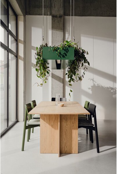 Sedia da pranzo verde impilabile Wem – noo.ma