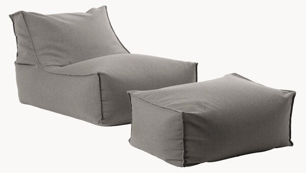 Poltrona sacco da esterno in olefina con pouf Der Sundowner