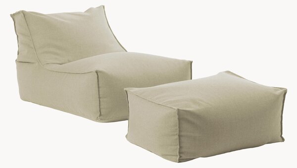 Poltrona sacco da esterno in olefina con pouf Der Sundowner