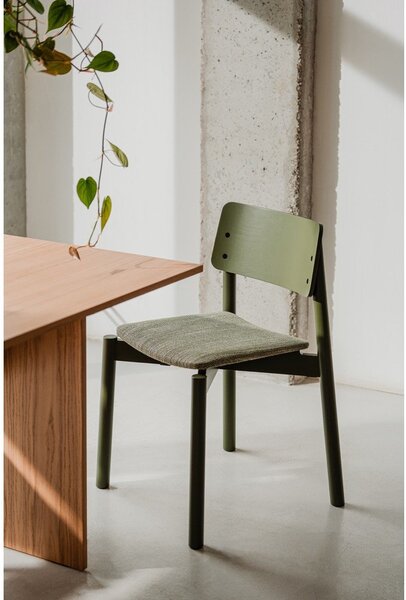 Sedia da pranzo verde impilabile Wem – noo.ma