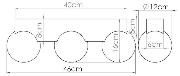 Plafoniera bianca/di colore naturale con paralume in vetro ø 12 cm Solum – Sollux