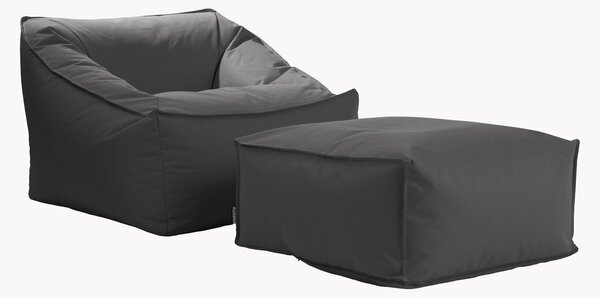 Poltrona sacco da esterno con pouf Der Sunnyboy