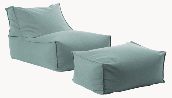 Poltrona sacco da esterno in olefina con pouf Der Sundowner