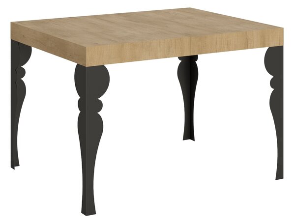Tavolo Allungabile 120-204x80x77 cm Paxon Quercia Natura e Antracite