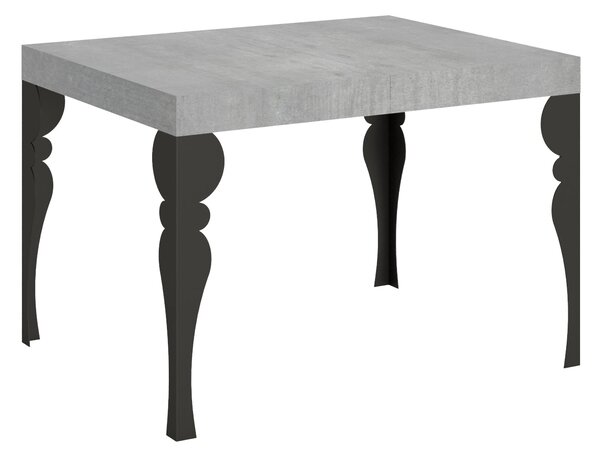 Tavolo Allungabile 120-204x80x77 cm Paxon Cemento e Antracite