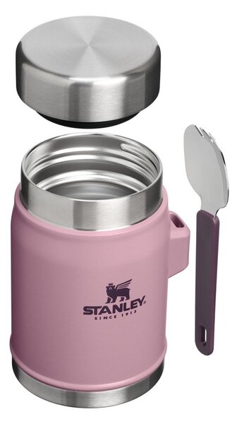 Borraccia termica viola in acciaio inox 400 ml Legendary Food Jar + Spork Purple Smoke – Stanley