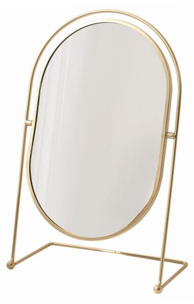 Specchio da tavolo UNIQ Oval Lux - Elegante specchio da trucco color oro