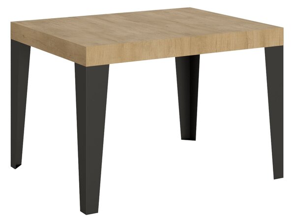 Tavolo Allungabile 120-204x80x77 cm Flame Quercia Natura e Antracite