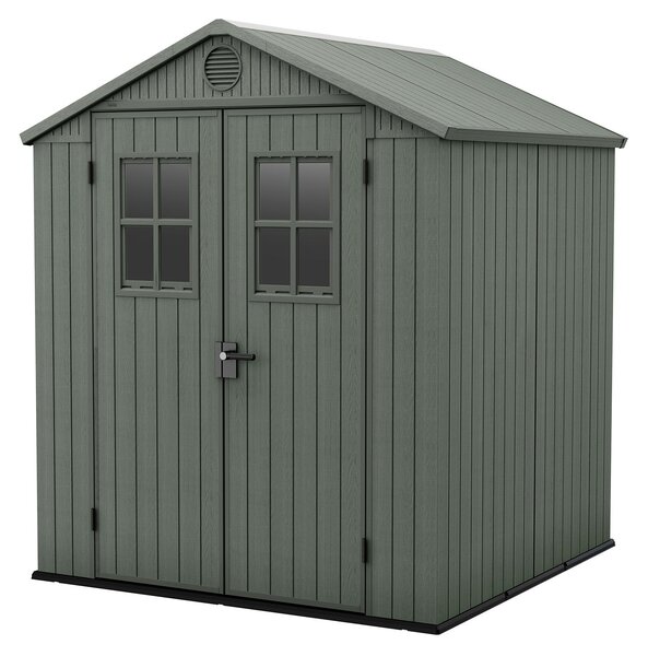 Casetta da Giardino Porta Attrezzi 190x183x221 cmin Evotech+ Keter Darwin 6x6 Verde