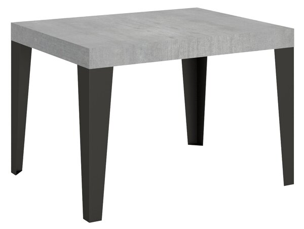 Tavolo Allungabile 120-204x80x77 cm Flame Cemento e Antracite
