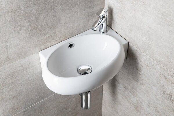 Lavabo bianco in ceramica 43x28,5 cm Ribera – Sapho