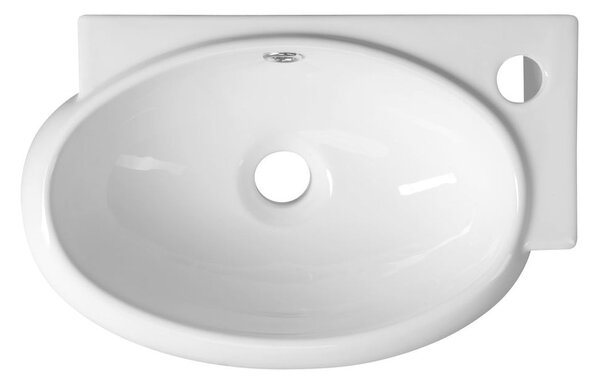 Lavabo bianco in ceramica 43x28,5 cm Ribera – Sapho