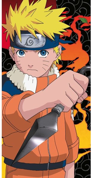 Asciugamano per bambini in cotone 70x140 cm Naruto Uzumaki – Jerry Fabrics