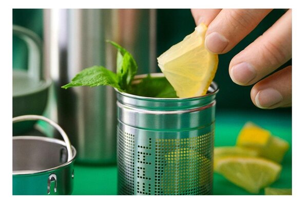 Bottiglia termica argentata/color salvia in acciaio inox 500 ml Ellipse – Mepal