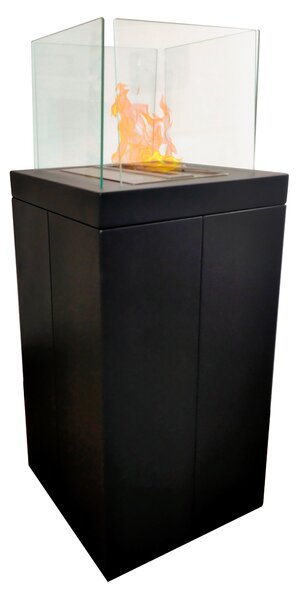 Camino a Bioetanolo da Pavimento 42x42x103 cm Devil Nero