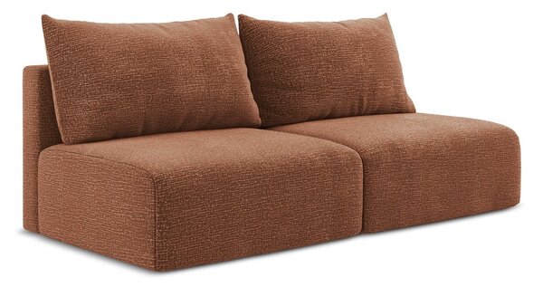 Divano color mattone allungabile/con contenitore 216 cm Kalena – Makamii