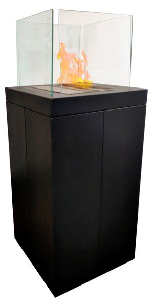 Camino a Bioetanolo da Pavimento 42x42x103 cm Devil Nero