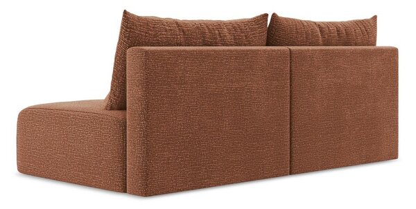 Divano color mattone allungabile/con contenitore 216 cm Kalena – Makamii