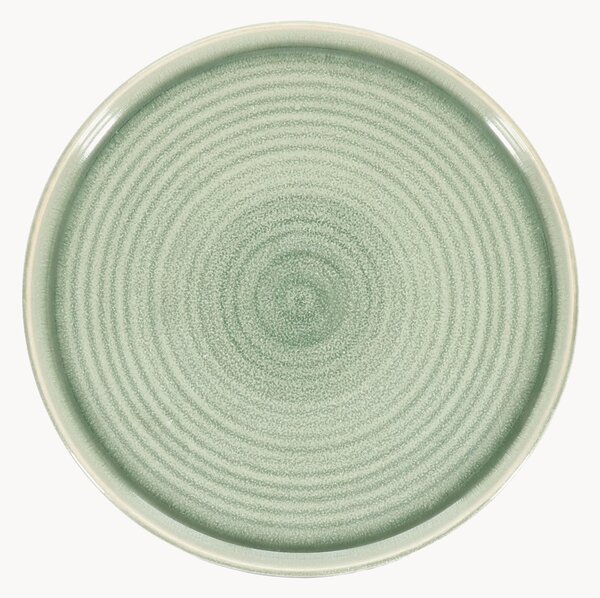 Set di 4 piatti piani Cameo Green